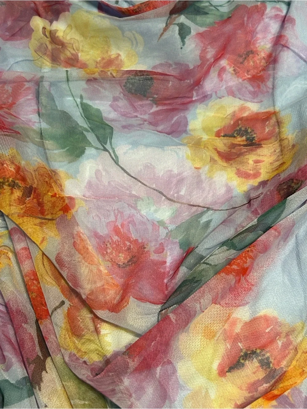 Lulu's Multi Floral Ruched Midi Dress - Picture 8 of 8